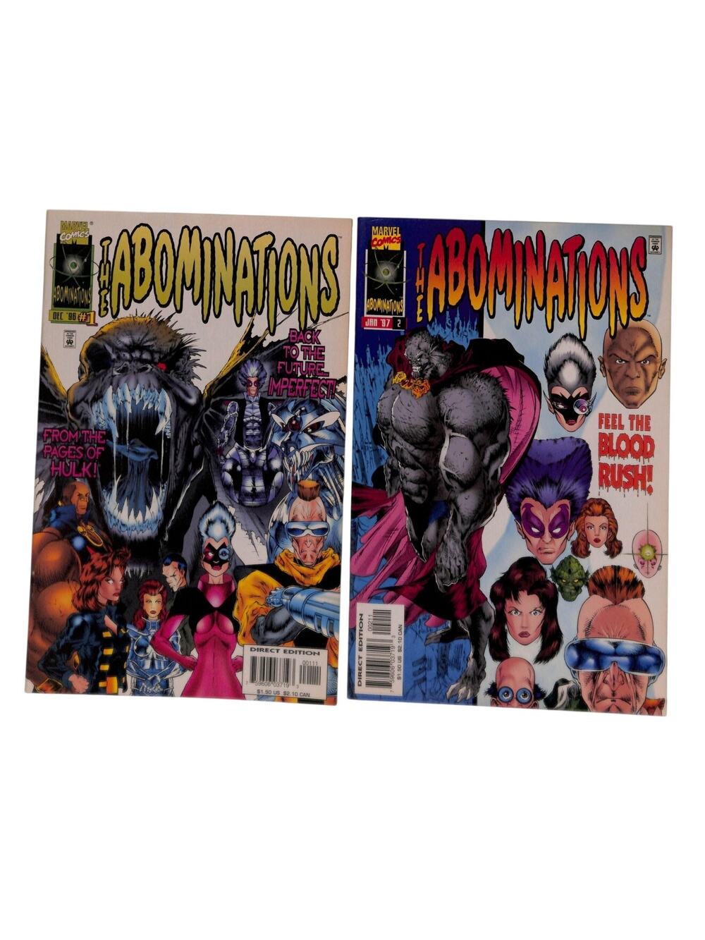 Abominations # 1 - 2 - NM - Marvel  - 1997 Newsstand
